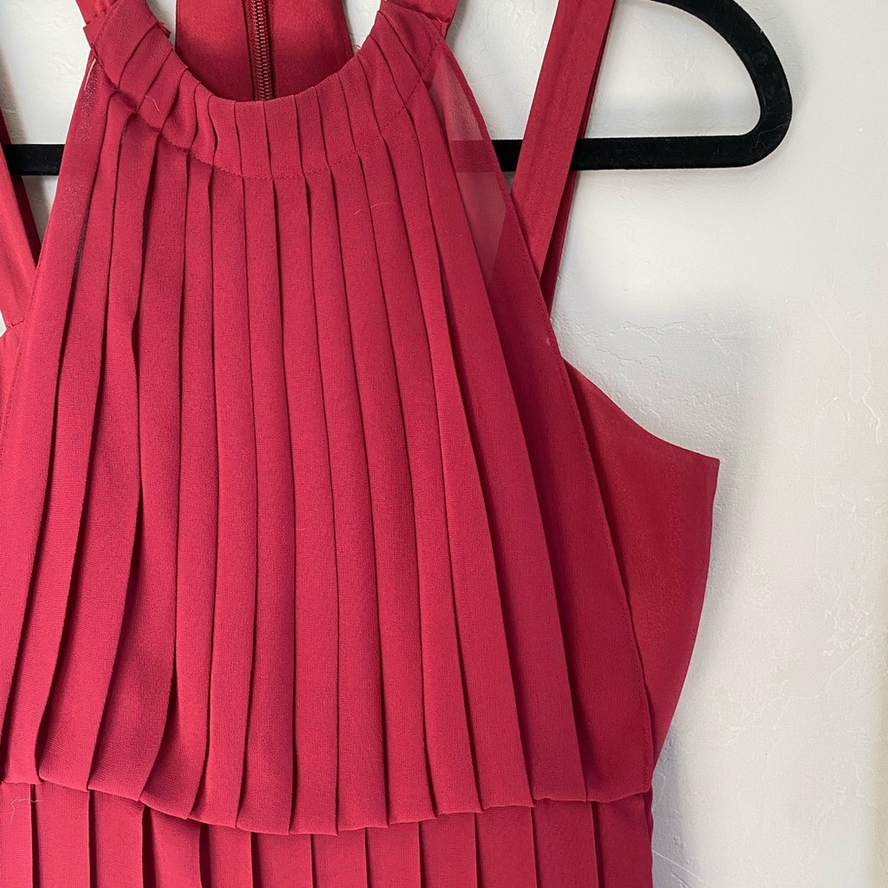 Bcbgeneration Red Floor Length Pleated Dress - image 2